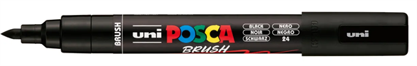 POSCA Brush Marker 1-4mm PC-5BRBLACK noir